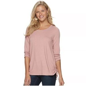 Sonoma side cinch three-quarter sleeve top
